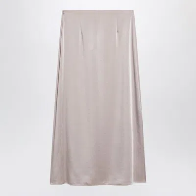 Weekend Max Mara Blush Satin Midi Skirt In Pink