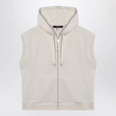 Weekend Max Mara Ivory Cotton-fleece Gilet In Neutral