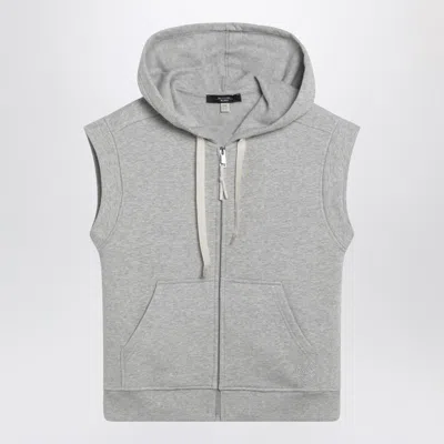 Weekend Max Mara Grey Cotton-fleece Gilet In Gray