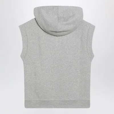 Weekend Max Mara Grey Cotton-fleece Gilet In Gray