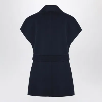 Weekend Max Mara Wool-blend Belted Jacket In Blue