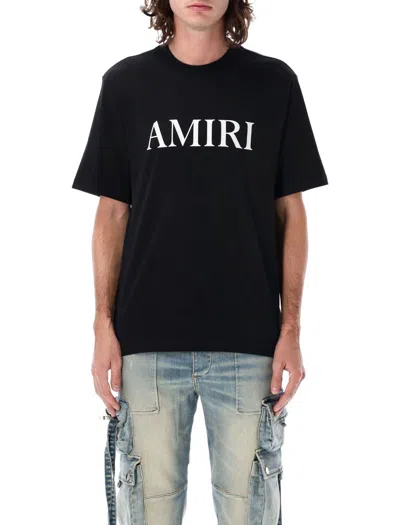 Amiri Cotton T-shirt With Logo Print In Black