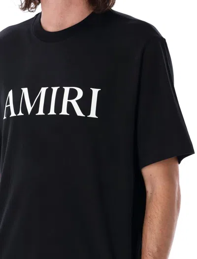Amiri Cotton T-shirt With Logo Print In Black