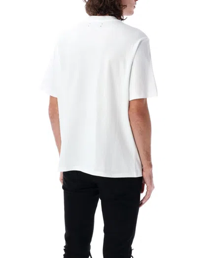 Amiri Cotton Crew Neck T-shirt With Contrasting Logo Detail In White