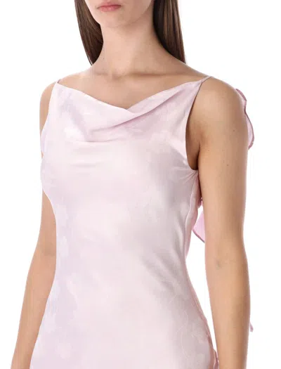 Rotate Birger Christensen Maxy Waterfall Dress In Animal Print