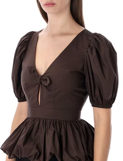 Rotate Birger Christensen Flower Intarsia Top In Animal Print