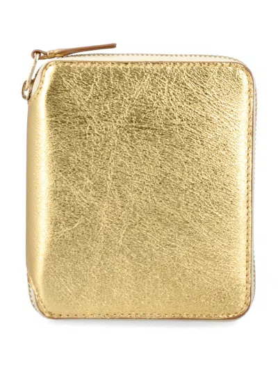 Comme Des Garçons Zip Wallet In Gold