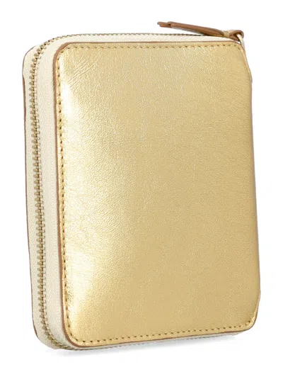Comme Des Garçons Zip Wallet In Gold