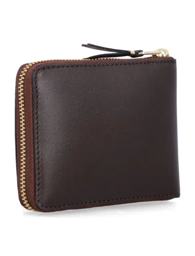 Comme Des Garçons Zip Wallet In Brown