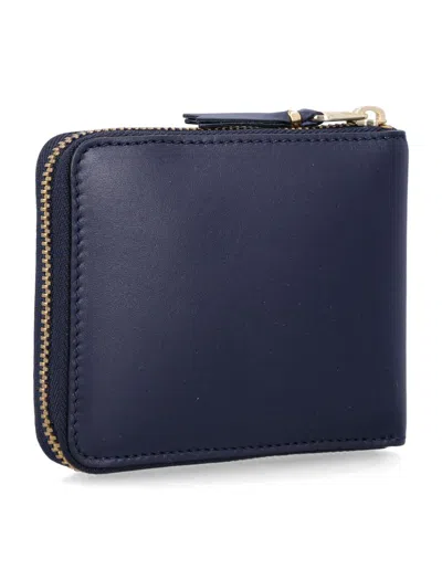 Comme Des Garçons Zip Wallet In Blue