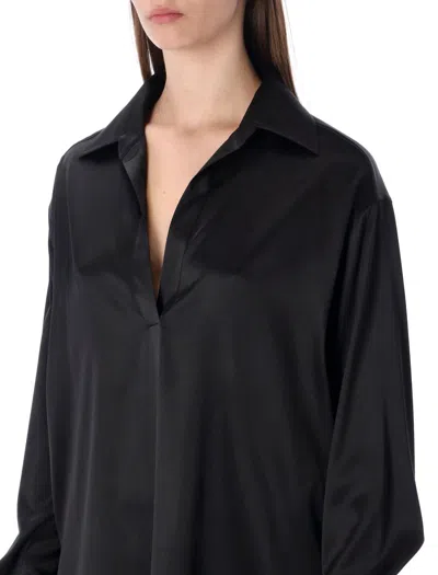 Tom Ford Slk Stin Plo With Tonal Tf Logo In Black