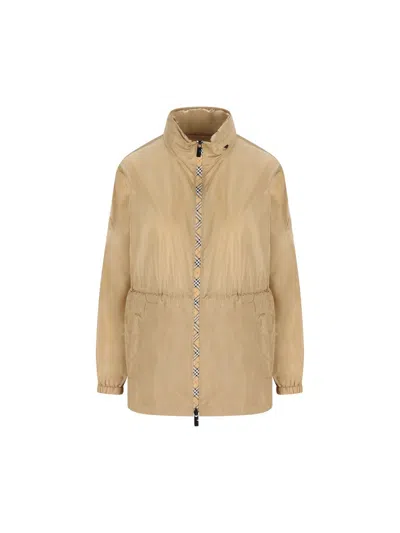 Burberry Jackets In Brown