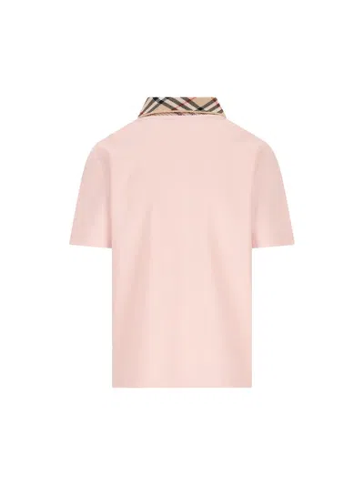 Burberry T-shirt And Polo Shirt In Pink