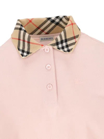 Burberry T-shirt And Polo Shirt In Pink
