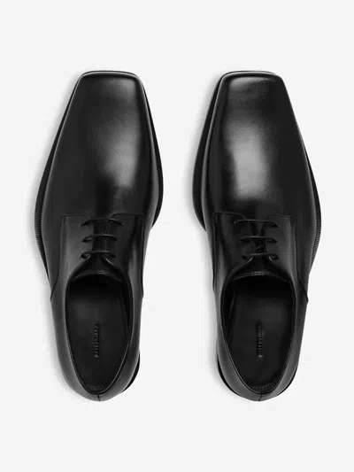 Balenciaga Concorde Leather Derby Shoes In Black