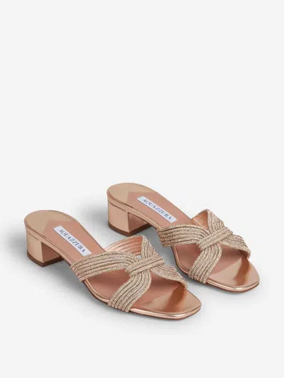 Aquazzura Crystal Muse Sandals In Multi