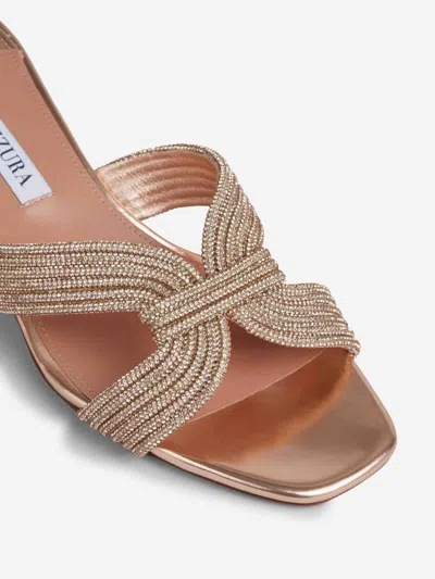 Aquazzura Crystal Muse Sandals In Multi