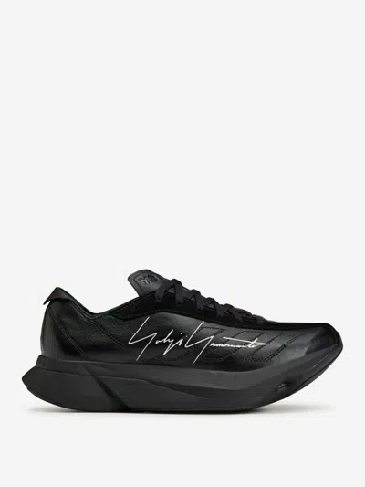 Y-3 Adios Pro 3.0 Lx Signature-detail Leather Trainers In Black