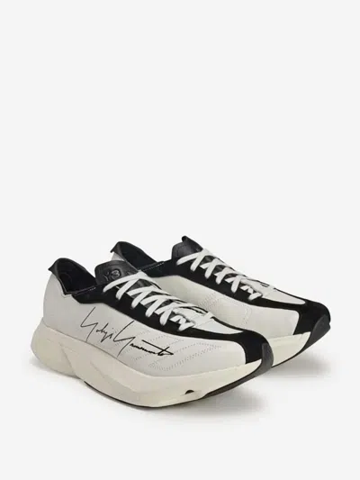 Y-3 Premium Leather And Rubber Sneakers With Iconic Detailing In Multi