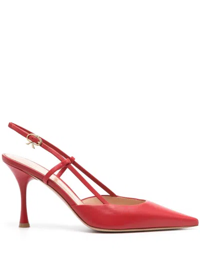 Gianvito Rossi Ascent 85 Leather Slingback Pumps In Multi