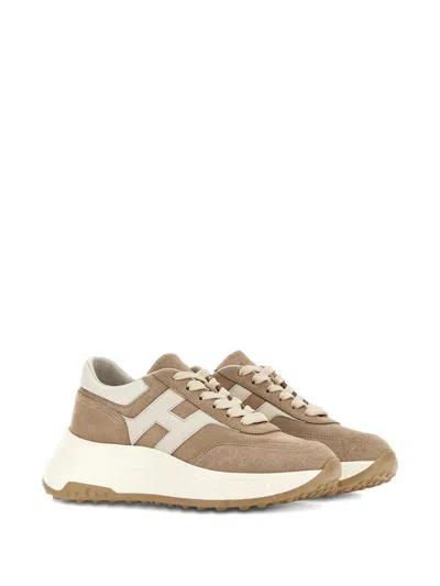 Hogan Hi-fi Suede Sneakers Shoes In Multi