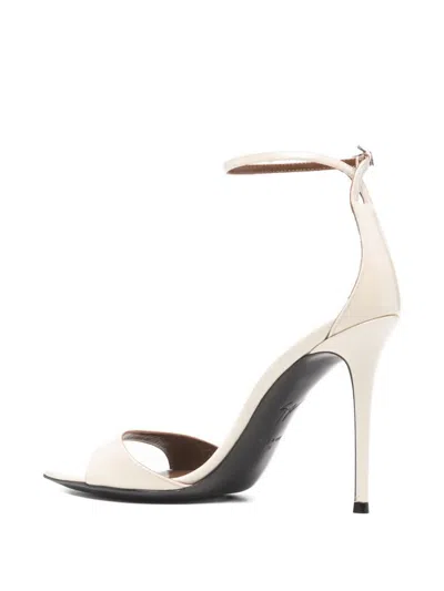 Giuseppe Zanotti Intriigo Leather Heel Sandals In White