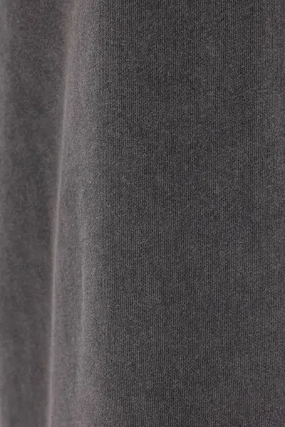 Represent Grey Crew Neck T-shirt With Logo On Front And Back And Faded Effect In Cotton Man In Gray