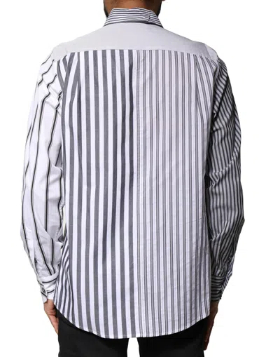 Pre-owned Dolce & Gabbana Multicolor Striped Button Down Casual Men's Shirt ()