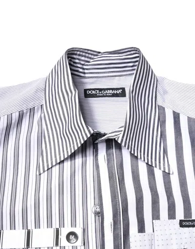 Pre-owned Dolce & Gabbana Multicolor Striped Button Down Casual Men's Shirt ()