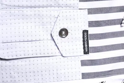 Pre-owned Dolce & Gabbana Multicolor Striped Button Down Casual Men's Shirt ()
