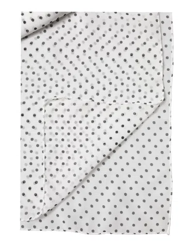 Dolce & Gabbana White Polka Dot Polyester Shawl Women's Scarf In Multi