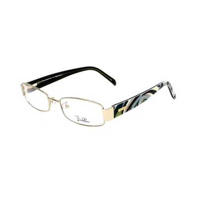 Pucci Multicolor Metal Frames In Gold