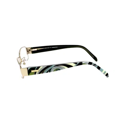 Pucci Multicolor Metal Frames In Gold
