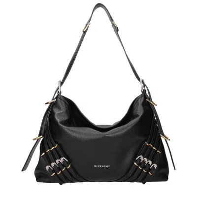 Givenchy Black Leather Shoulder Women's Bag In Black