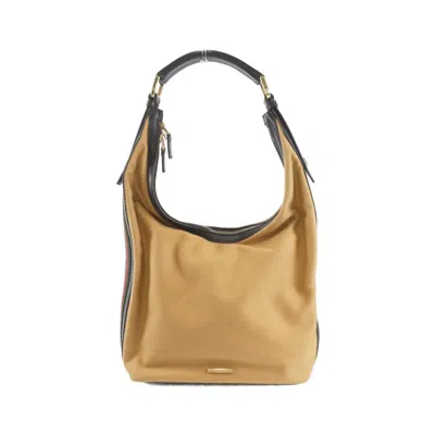Pre-owned Gucci Beige Canvas Shoulder Bag () In Sand