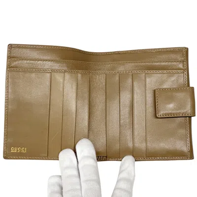 Pre-owned Gucci Brown Leather Wallet (bi-fold) ()