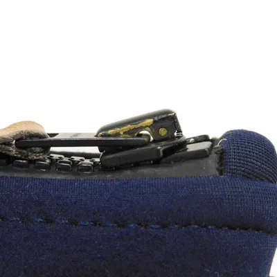 Pre-owned Hermes Navy Polyamide 80% Clutch Bag () In Blue