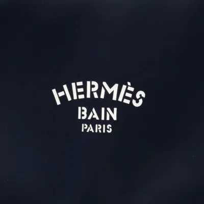 Pre-owned Hermes Navy Polyamide Clutch Bag Pouch () In Blue