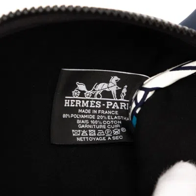 Pre-owned Hermes Navy Polyamide Clutch Bag Pouch () In Blue