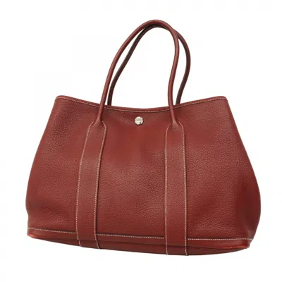 Pre-owned Hermes Rouge H Negonda Leather Tote Bag () In Red