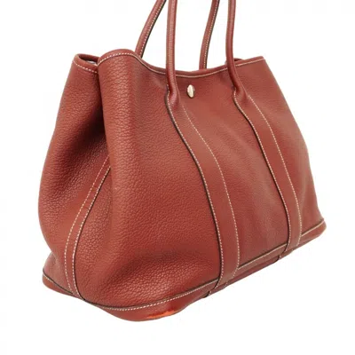 Pre-owned Hermes Rouge H Negonda Leather Tote Bag () In Red