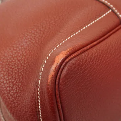 Pre-owned Hermes Rouge H Negonda Leather Tote Bag () In Red