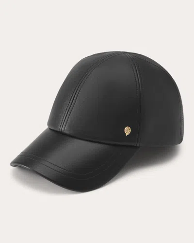 Helen Kaminski Women's Lexie Leather Baseball Cap In Black