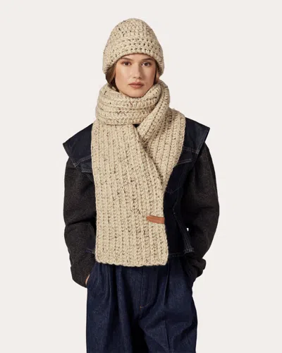Helen Kaminski Women's Cove Crocheted Wool Scarf In Neutral