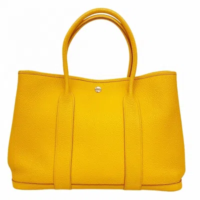 Pre-owned Hermes Silver Country Leather Tote Bag ()