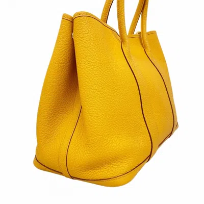 Pre-owned Hermes Silver Country Leather Tote Bag ()