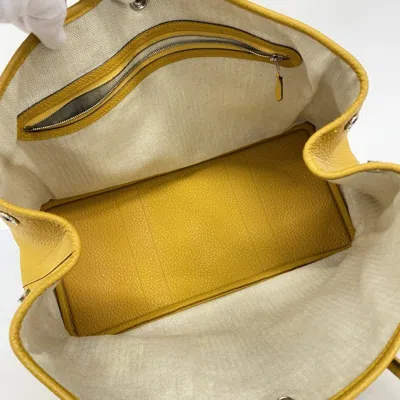 Pre-owned Hermes Silver Country Leather Tote Bag ()