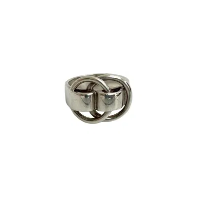 Pre-owned Hermes Silver Silver 925 Band Ring ()