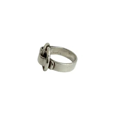 Pre-owned Hermes Silver Silver 925 Band Ring ()
