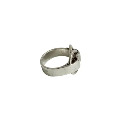 Pre-owned Hermes Silver Silver 925 Band Ring ()
